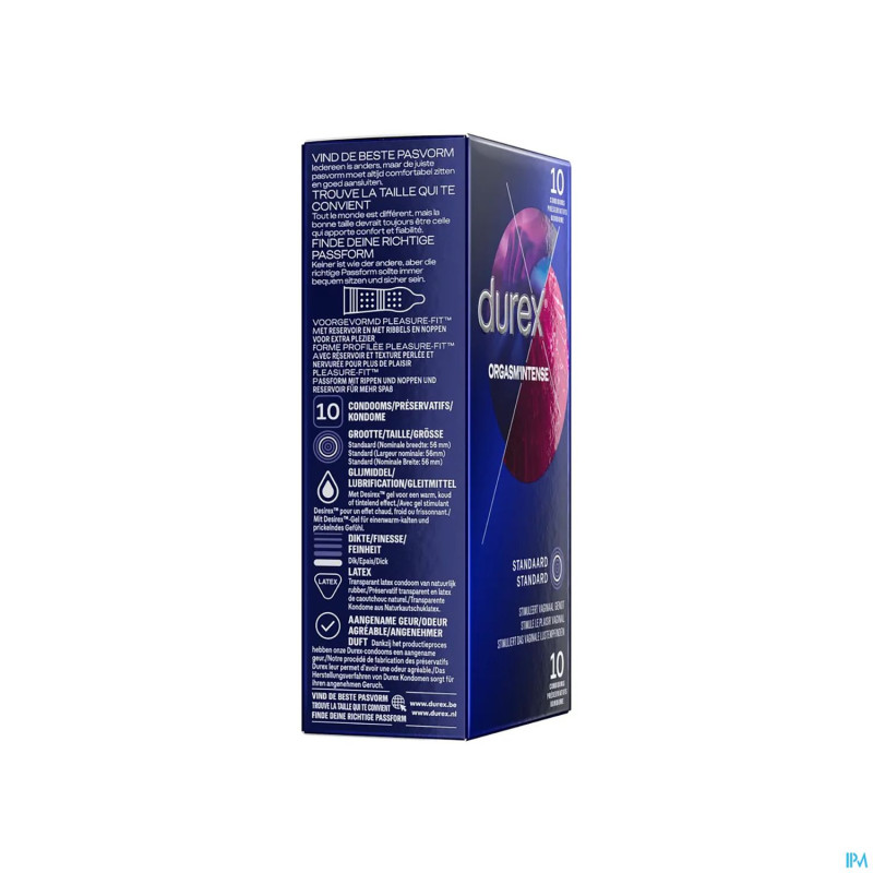 Durex orgasm intense    preservatifs 10