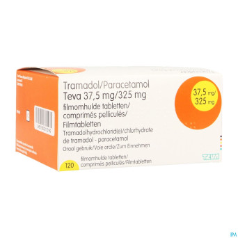 Tramadol paracetamol 37,5mg/325mg teva comp pel120