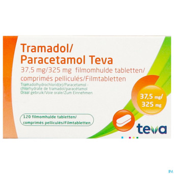 Tramadol paracetamol 37,5mg/325mg teva comp pel120