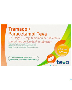 Tramadol paracetamol 37,5mg/325mg teva comp pel120