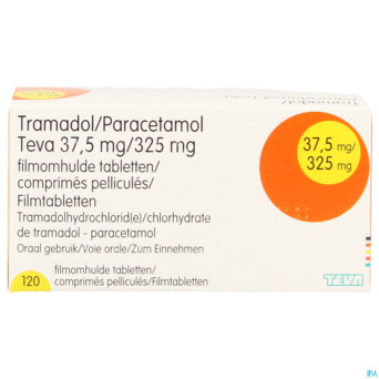 Tramadol paracetamol 37,5mg/325mg teva comp pel120