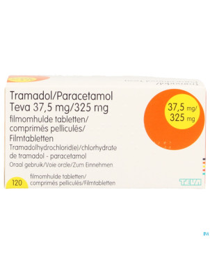 Tramadol paracetamol 37,5mg/325mg teva comp pel120