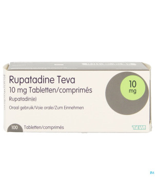 Rupatadine teva 10mg comp 100
