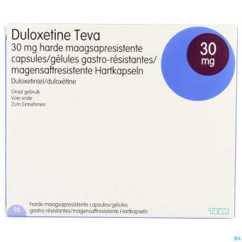 Duloxetine teva 30mg gastro resist caps 98 x 30mg
