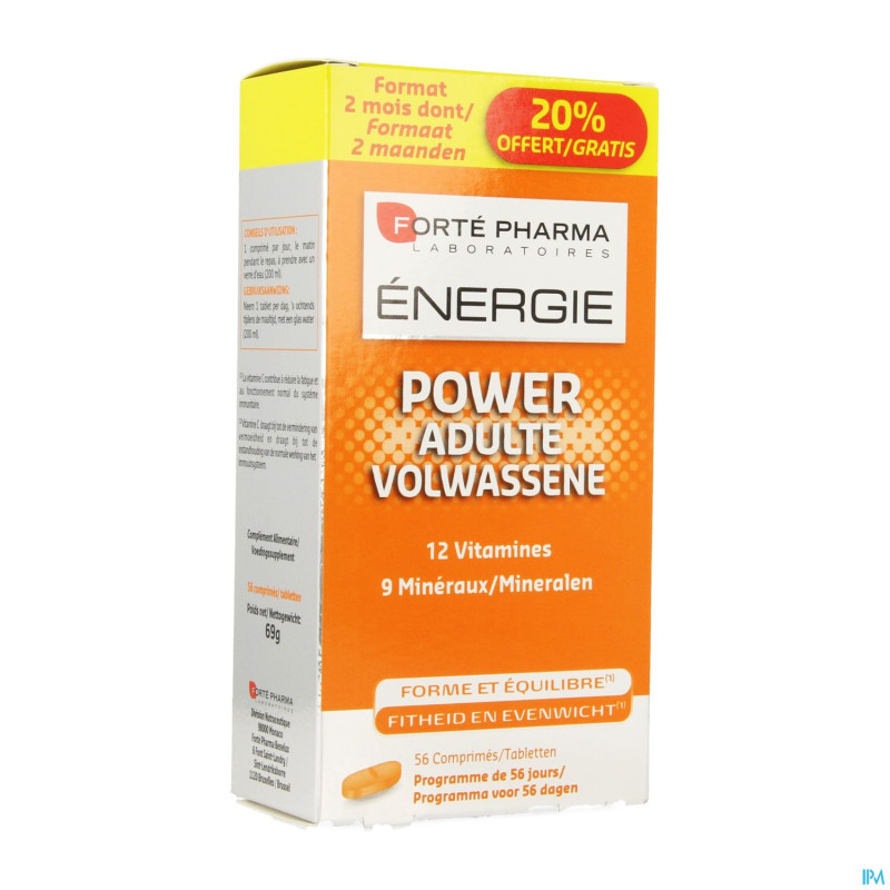 Energie power adulte    comp 56 promo 20%