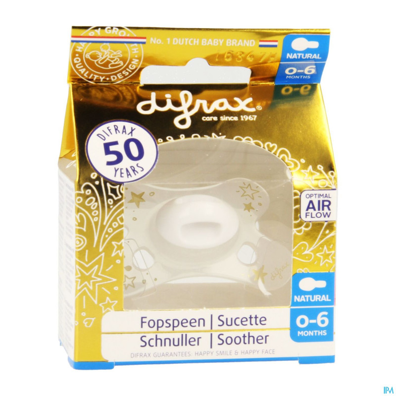 Difrax sucette 0-6m natural or