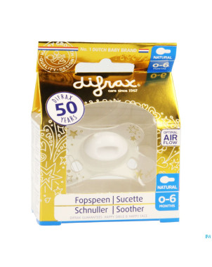 Difrax sucette 0-6m natural or