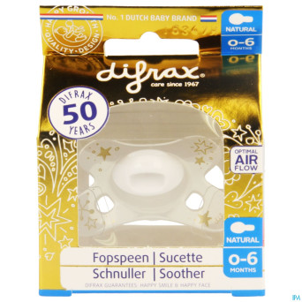 Difrax sucette 0-6m natural or