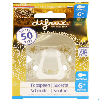 Difrax sucette 6m+ natural or