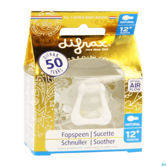 Difrax sucette 12m+ natural or