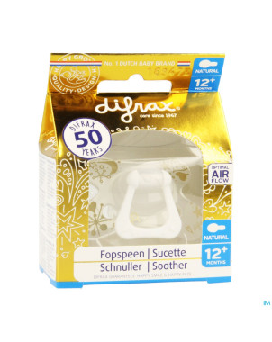 Difrax sucette 12m+ natural or