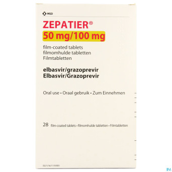 Zepatier 50mg/100mg comp pell  28