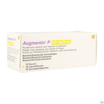 Levmentin p 500mg/50mg pdr sol inj perf  10 x 25ml