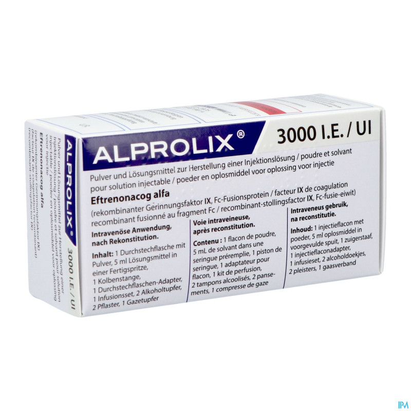 Alprolix 3000ui pdr+solv sol inj 1 fl + ser pr.5ml