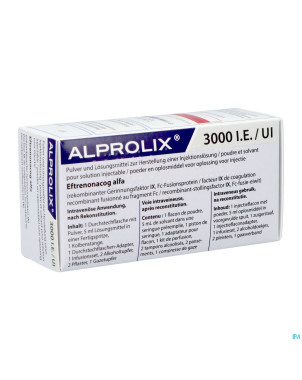 Alprolix 3000ui pdr+solv sol inj 1 fl + ser pr.5ml
