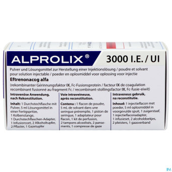 Alprolix 3000ui pdr+solv sol inj 1 fl + ser pr.5ml