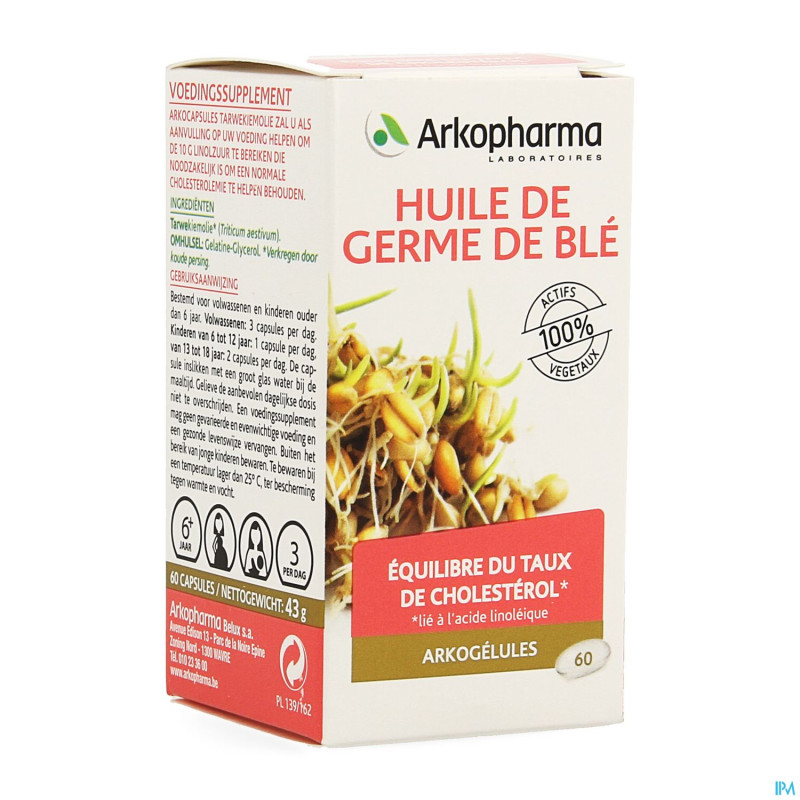 Arkogelules huile germes de ble    60