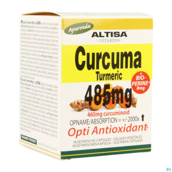 Altisa curcuma extr. 485mg + piperine   v-caps  50
