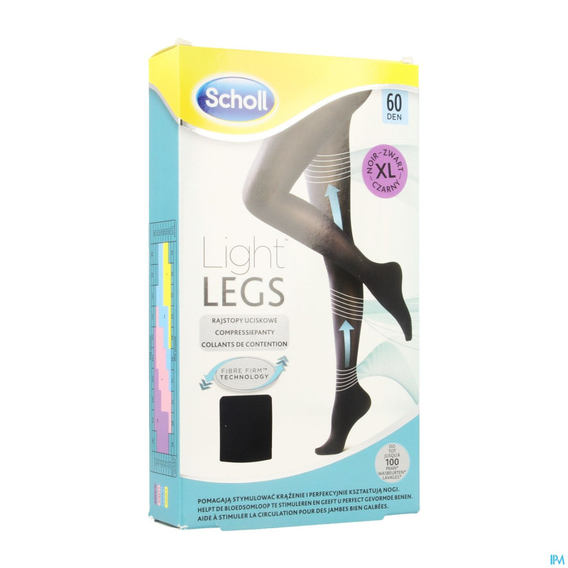 Scholl light legs 60d extra large    black