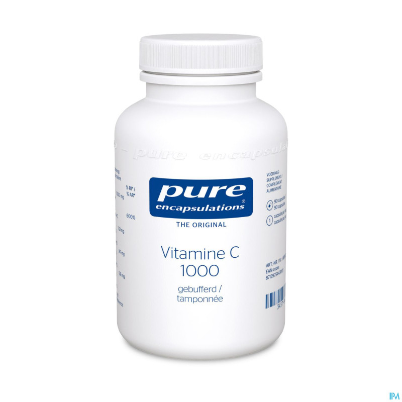 Pure encapsulations vit c 1000 tamponnee  caps  90