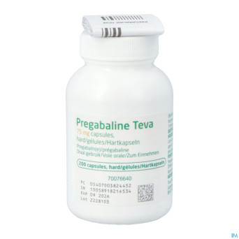 Pregabaline teva  75mg caps dur 200 x  75mg
