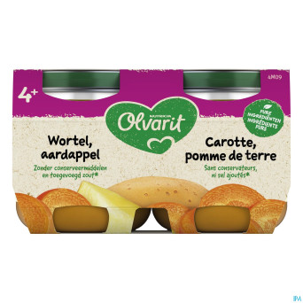 Olvarit carotte pomme de terre    2x125g 4m01