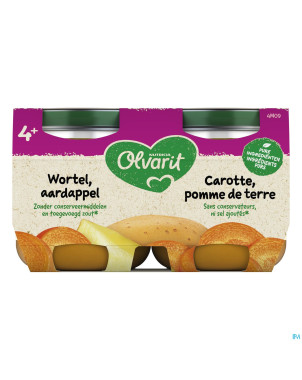 Olvarit carotte pomme de terre    2x125g 4m01