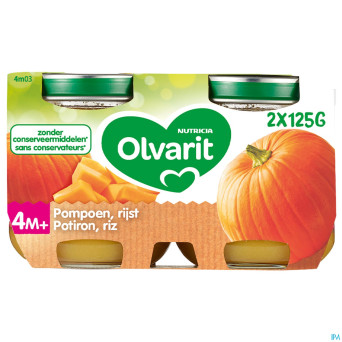 Olvarit potiron riz    2x125g 4m03