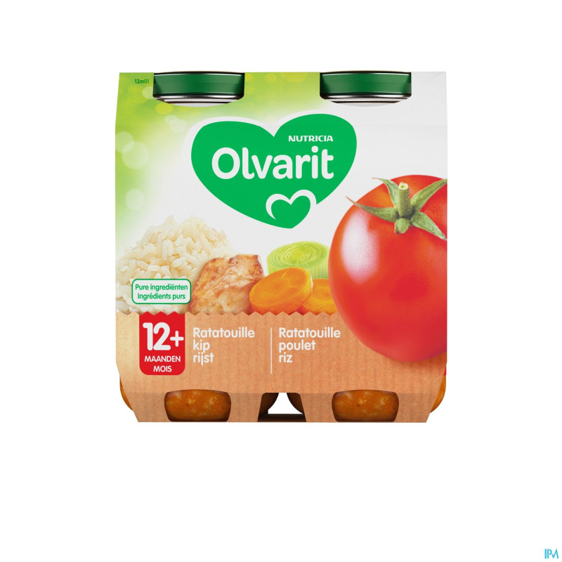 Olvarit ratatouille poulet riz    2x250g 12m01