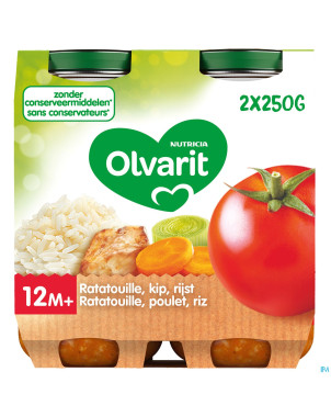 Olvarit ratatouille poulet riz    2x250g 12m01