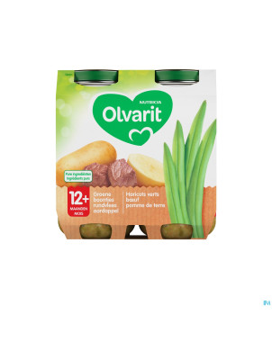 Olvarit haricots boeuf puree    2x250g 12m04