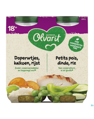 Olvarit petit pois dinde risotto    2x250g 18m01
