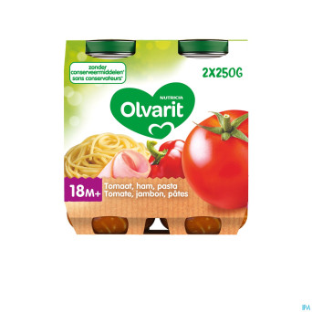 Olvarit macaroni tomate jambon    2x250g 18m03