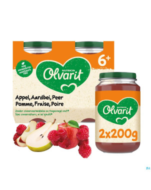 Olvarit fruit pomme fraise    2x200g 6m61