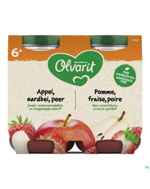 Olvarit fruit pomme fraise    2x200g 6m61