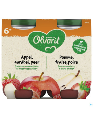 Olvarit fruit pomme fraise    2x200g 6m61