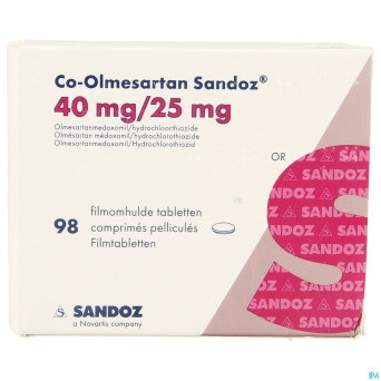 Co olmesartan sandoz 40mg/25,0mg comp pell  98