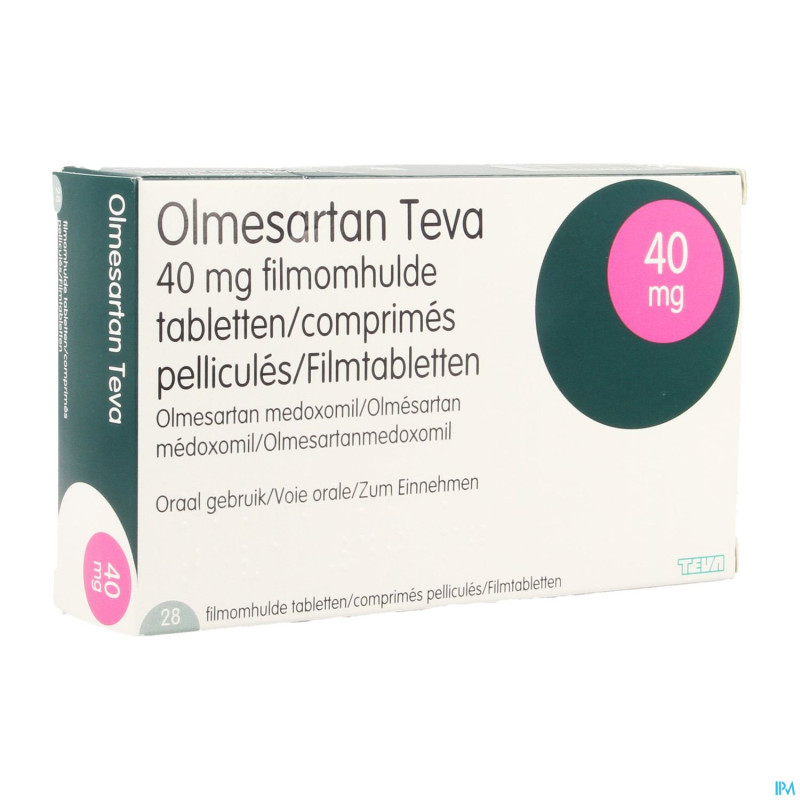 Olmesartan teva generics 40mg comp pell 28
