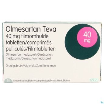 Olmesartan teva generics 40mg comp pell 28