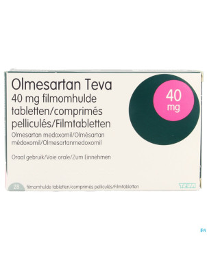 Olmesartan teva generics 40mg comp pell 28