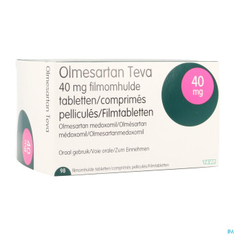 Olmesartan teva generics 40mg comp pell 98