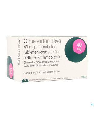 Olmesartan teva generics 40mg comp pell 98