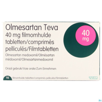Olmesartan teva generics 40mg comp pell 98