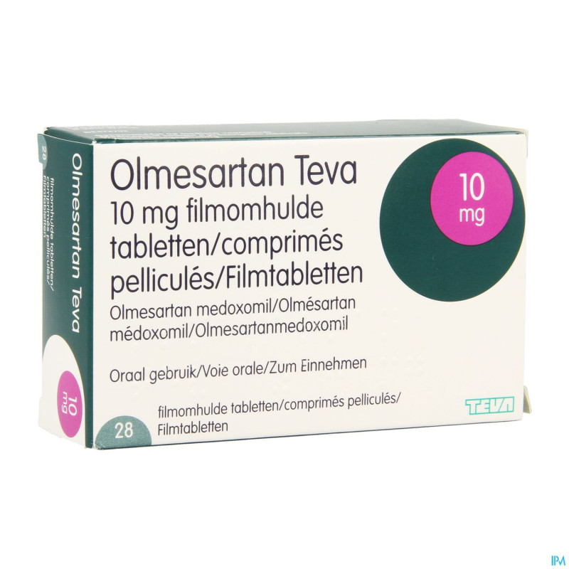 Olmesartan teva generics 10mg comp pell 28