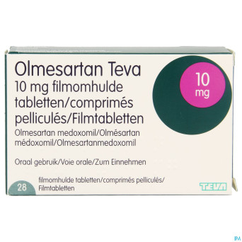 Olmesartan teva generics 10mg comp pell 28