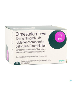 Olmesartan teva generics 10mg comp pell 98