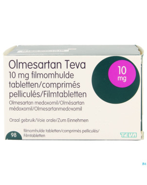 Olmesartan teva generics 10mg comp pell 98
