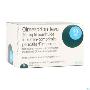 Olmesartan teva generics 20mg comp pell 98