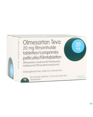 Olmesartan teva generics 20mg comp pell 98