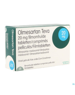Olmesartan teva generics 20mg comp pell 28